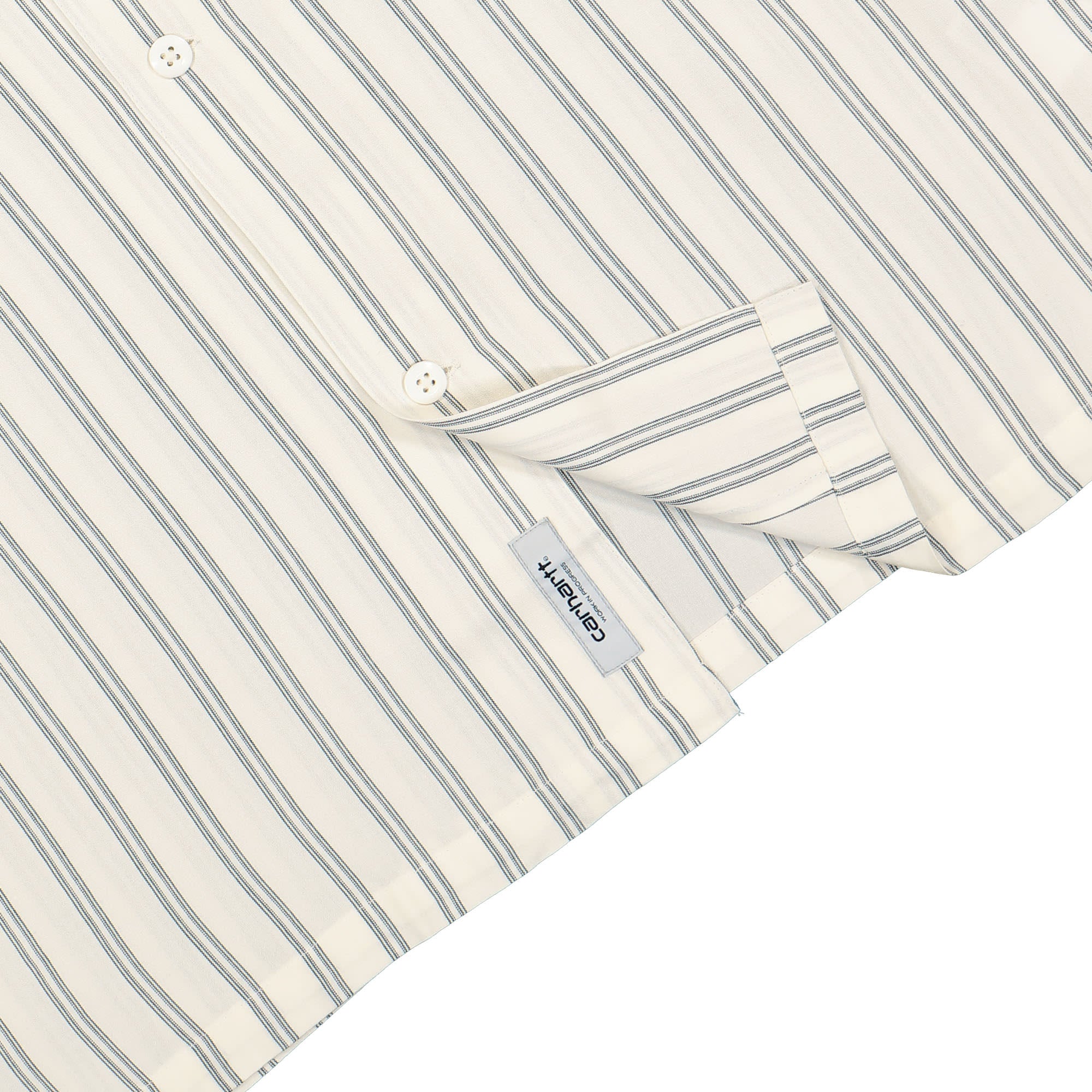 Carhartt WIP S/S Reyes Shirt Reyes Stripe , Wax , Black T-Shirts Detailfoto | Overkill