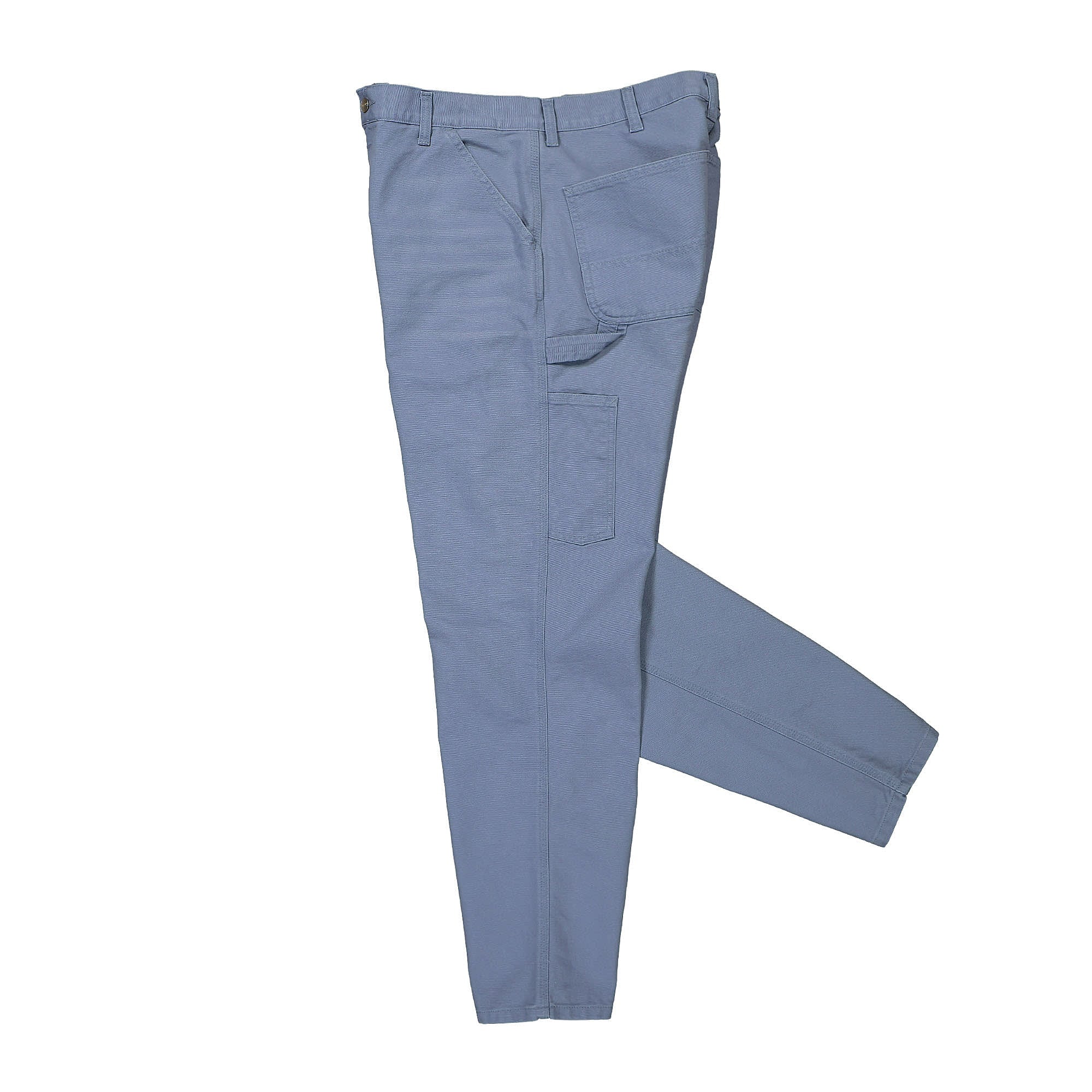 Carhartt WIP Single Knee Pant Dearborn Bay Blue Aged Canvas Casual Pants Close-up | Overkill