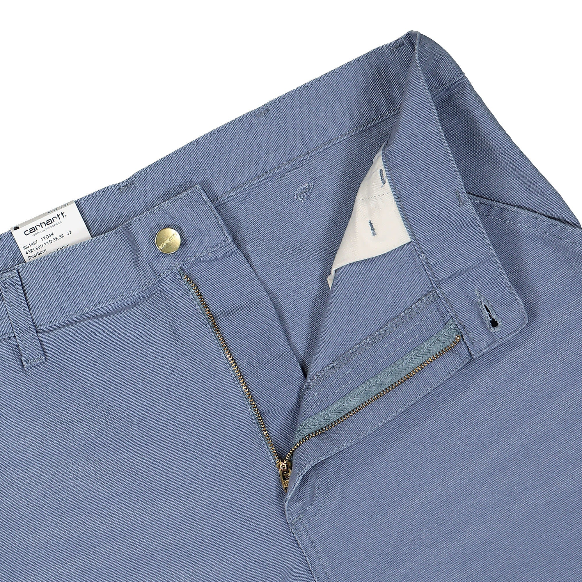 Carhartt WIP Single Knee Pant Dearborn Bay Blue Aged Canvas Casual Pants Detailfoto | Overkill