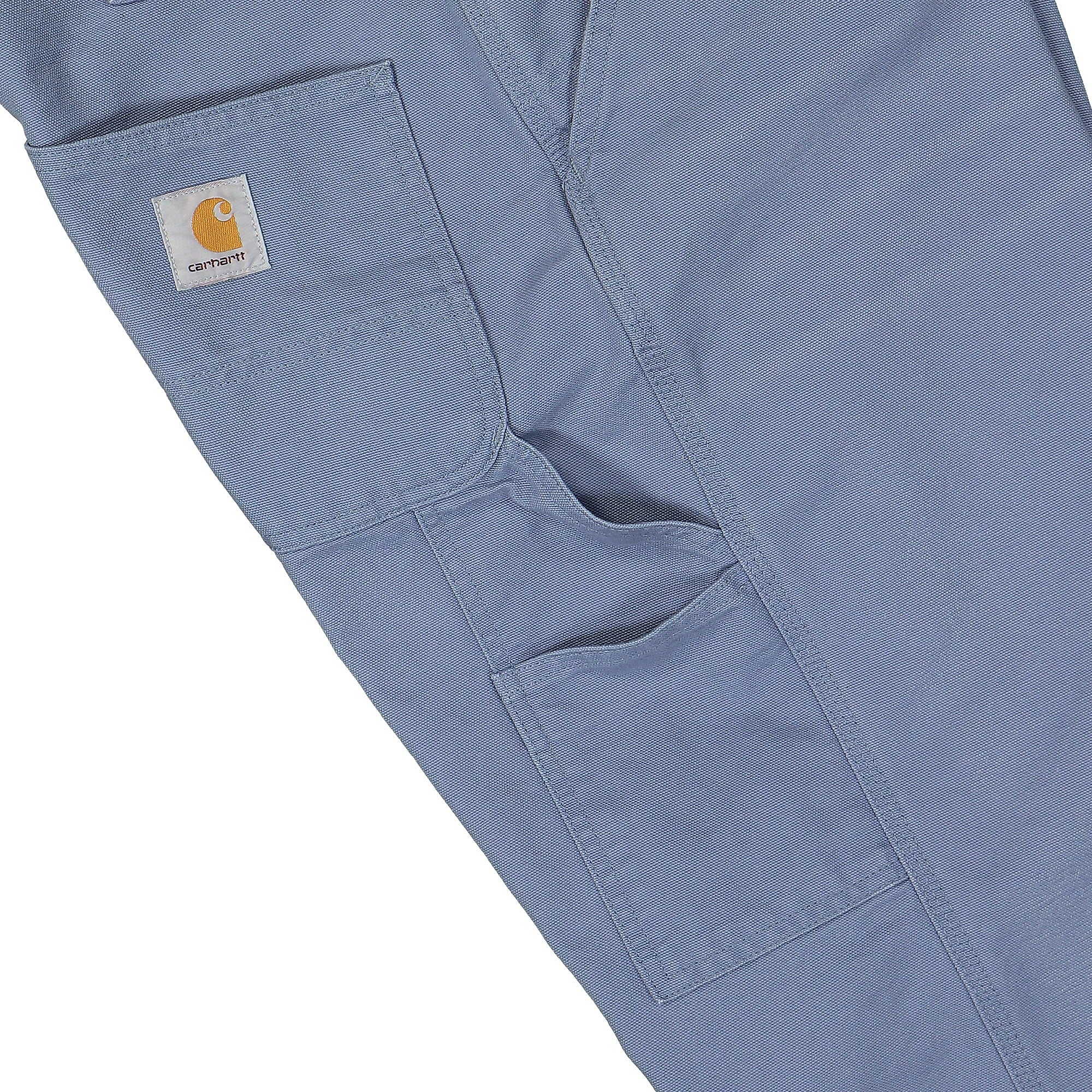 Carhartt WIP Single Knee Pant Dearborn Bay Blue Aged Canvas Casual Pants Detail view 2 | Overkill