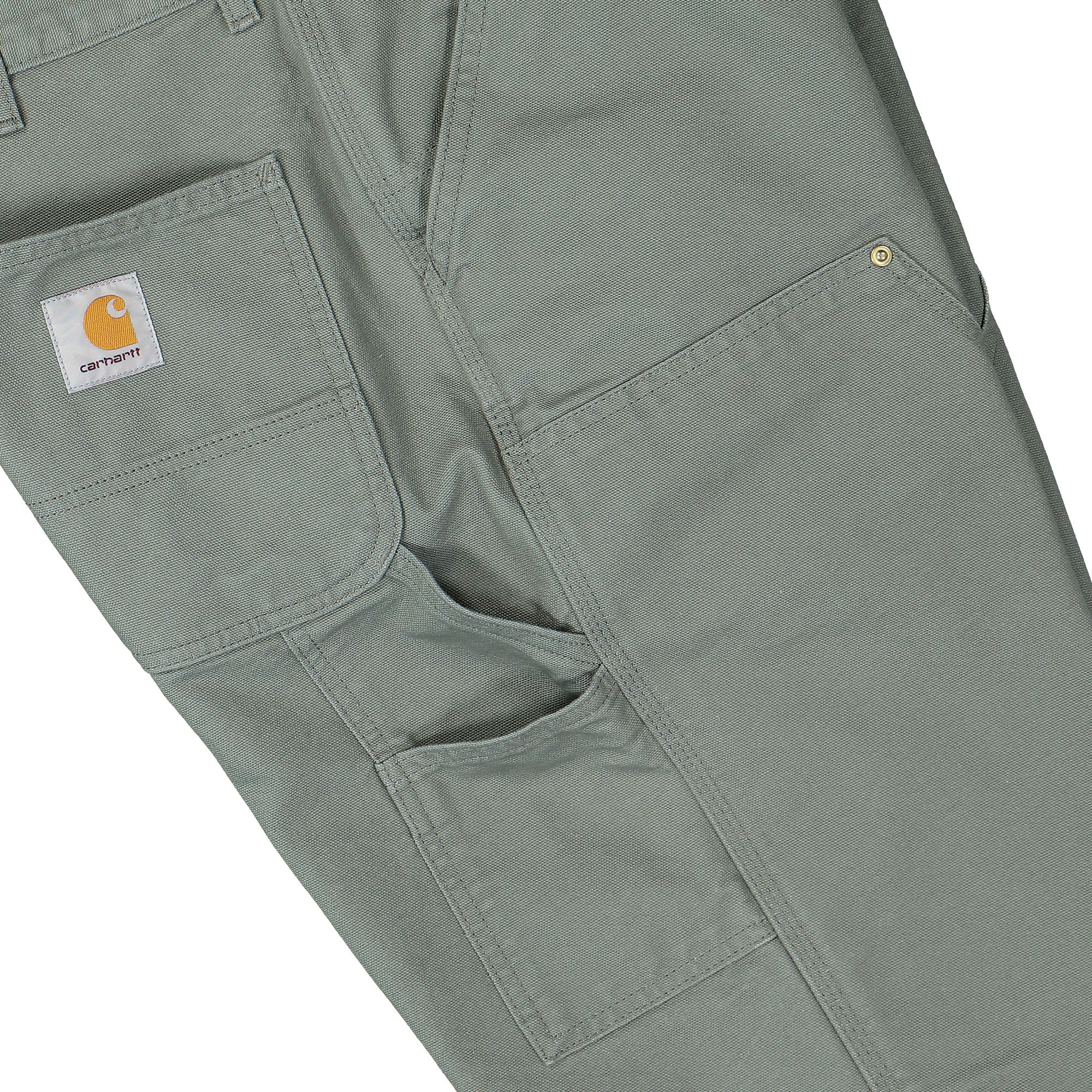 Carhartt WIP Double Knee Pant Smoke Green Casual Pants Detail view 2 | Overkill