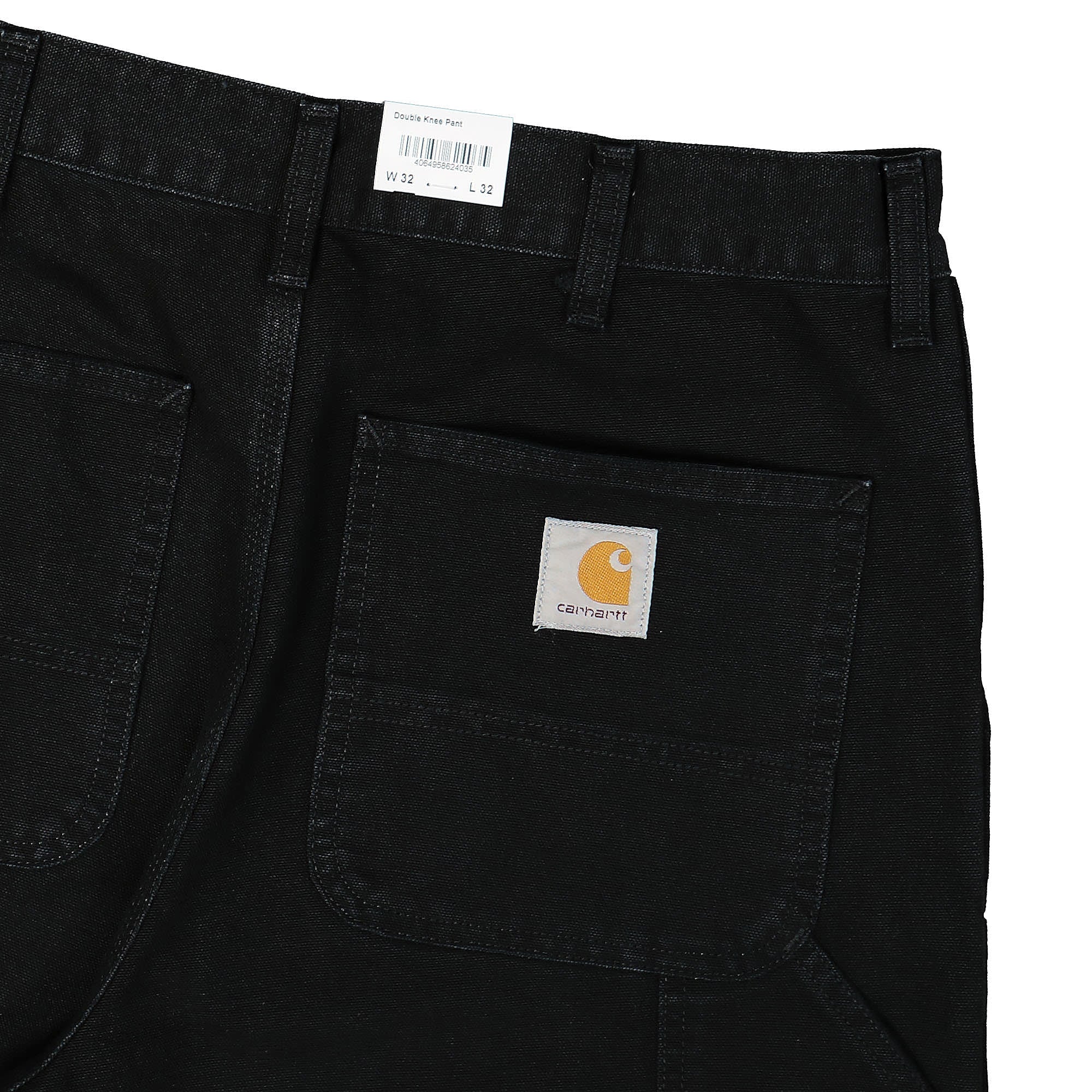 Carhartt WIP Double Knee Pant Black Aged Canvas Casual Pants Detail view 1 | Overkill