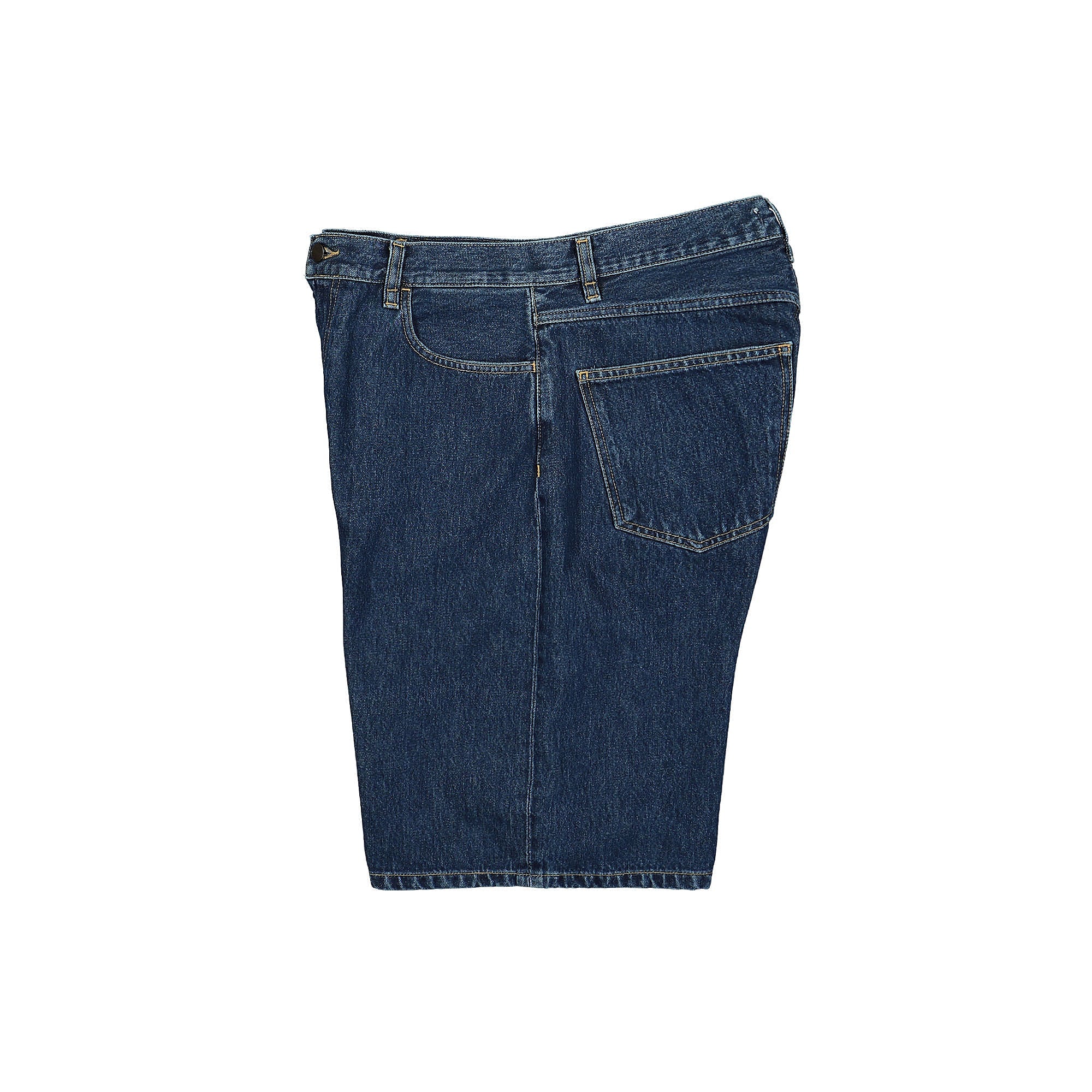 Carhartt WIP W Brandon Short Smith Blue Stone Washed Shorts Close-up | Overkill