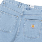 Carhartt Brandon Short Blue Heavy Stone Bleached Shorts I031921.01.A3.03 Detail View 2 | Overkill
