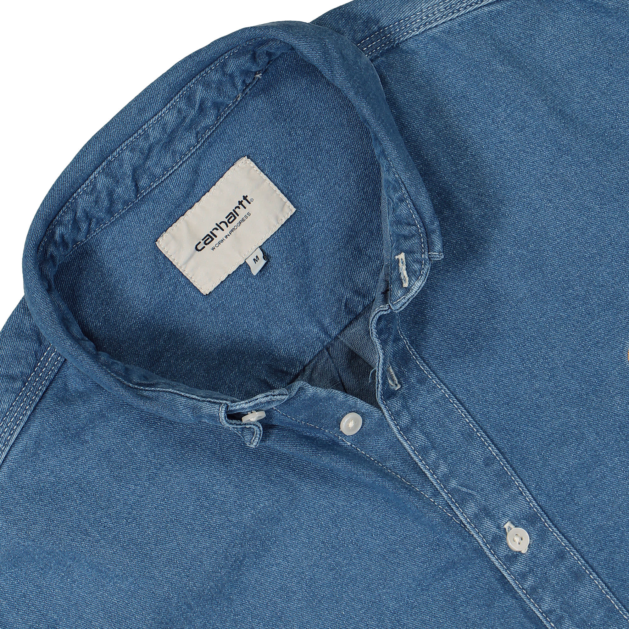 Carhartt WIP L/S Weldon Shirt Blue Shirts Close-up | Overkill