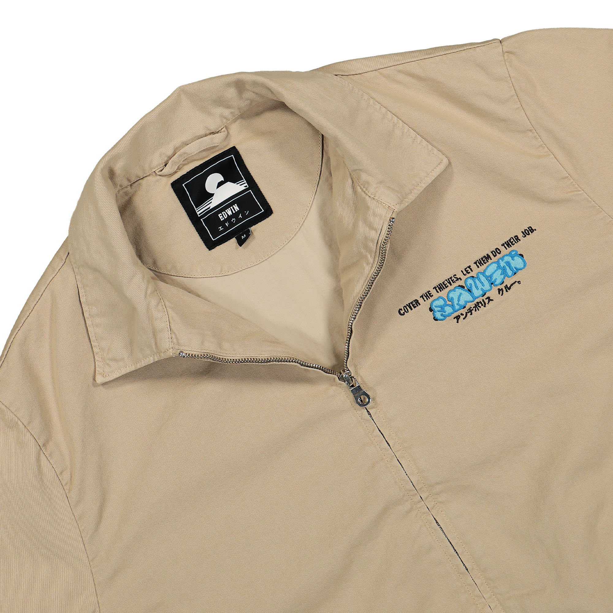 Edwin Volume Zip Jacket Lined White Pepper Jackets Material | Overkill