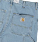 Carhartt WIP Single Knee Pant Smith Blue Heavy Stone Bleached Jeans Detail view 1 | Overkill