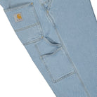Carhartt WIP Single Knee Pant Smith Blue Heavy Stone Bleached Jeans Detail view 2 | Overkill