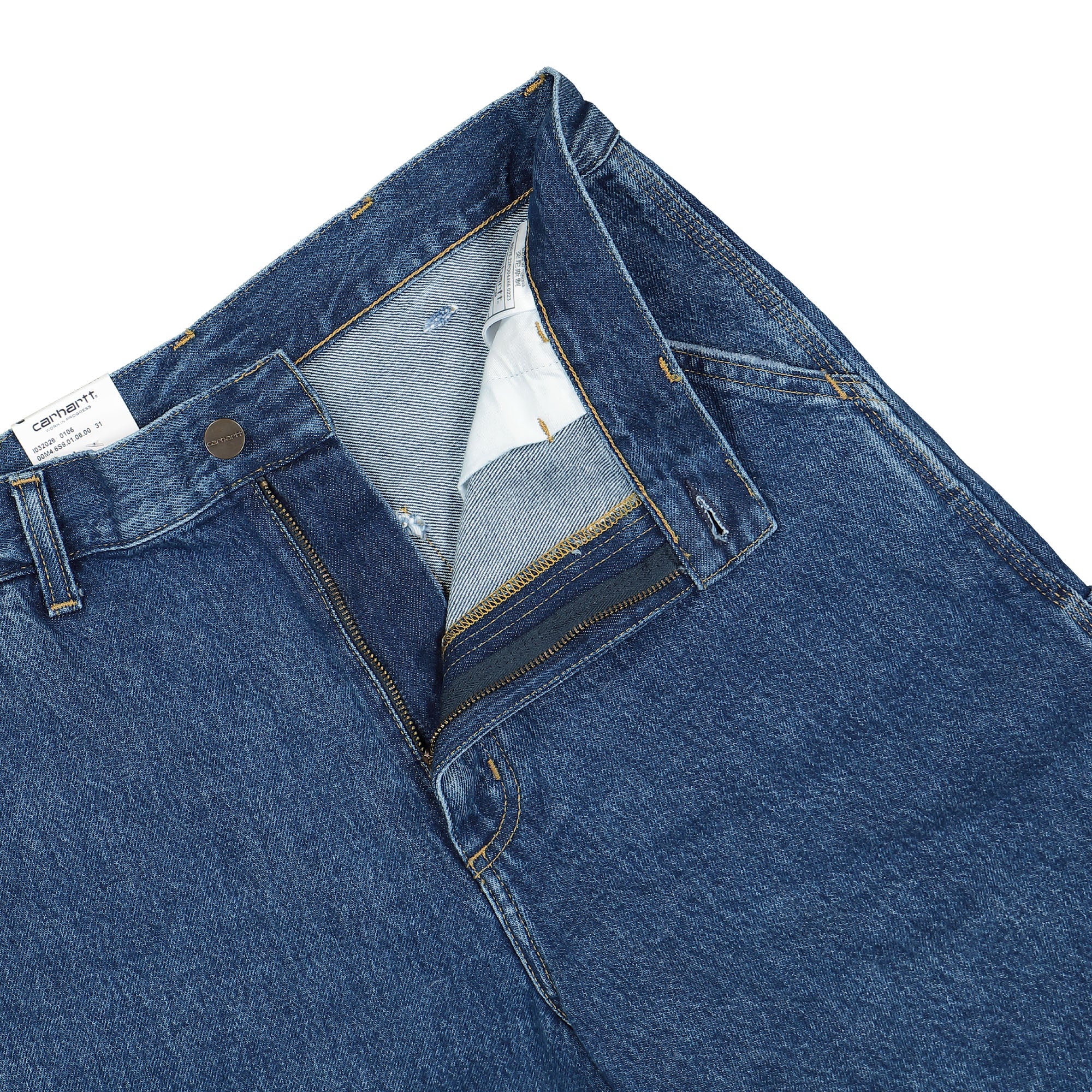 Carhartt WIP Single Knee Short Blue Shorts Detailfoto | Overkill