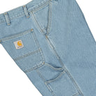 Carhartt WIP Single Knee Short Smith Blue Heavy Stone Bleached Shorts Detail view 2 | Overkill