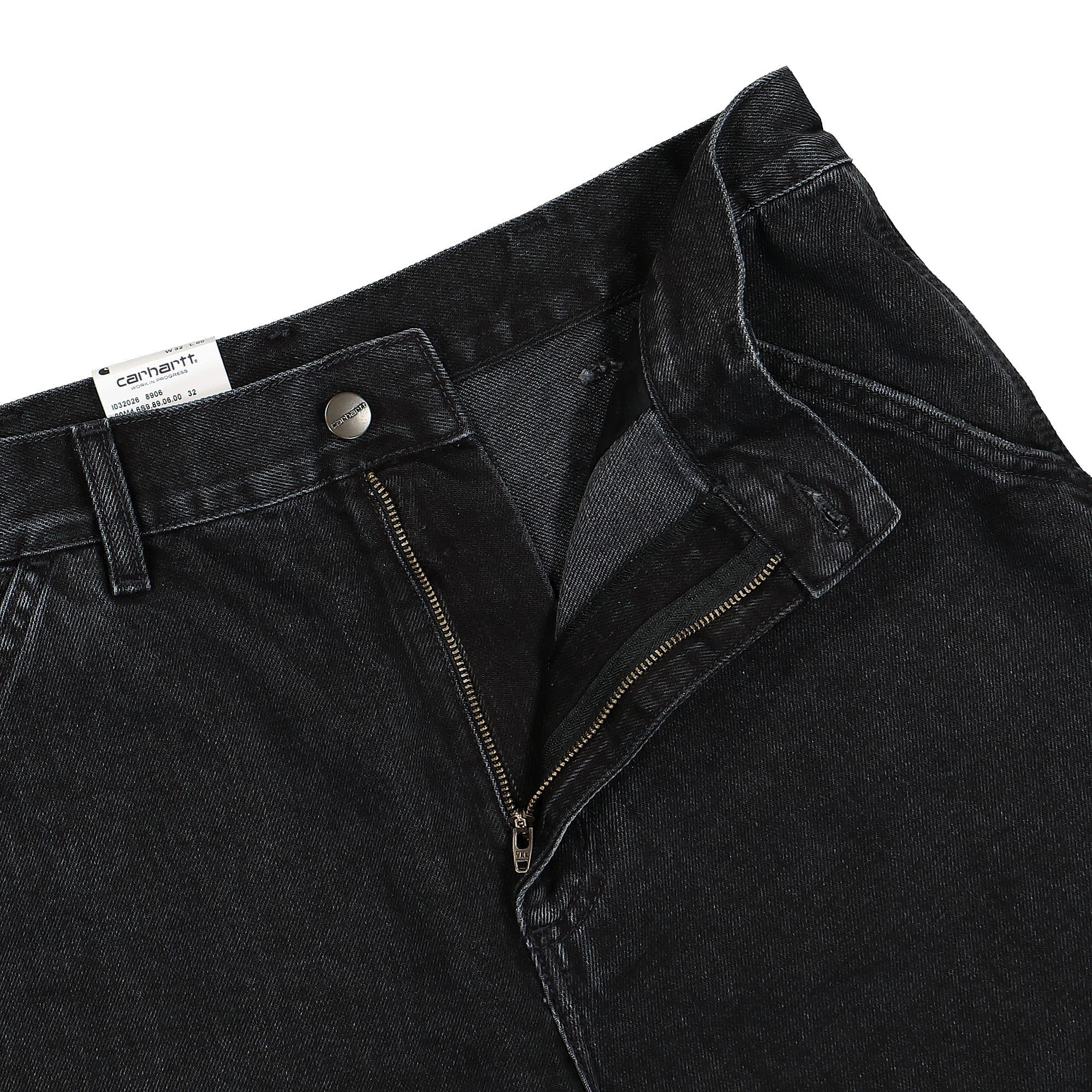 Carhartt WIP Single Knee Short Smith Black Stone Washed Shorts Detailfoto | Overkill