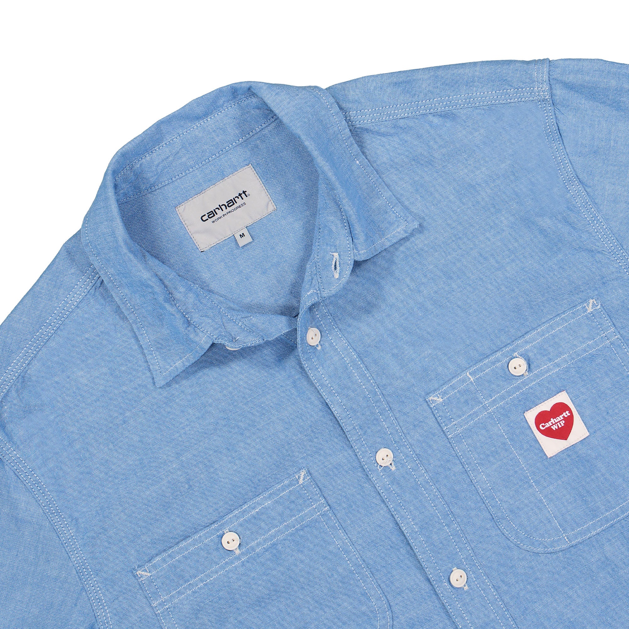 Carhartt WIP L/S Clink Heart Shirt Bleach Shirts Close-up | Overkill