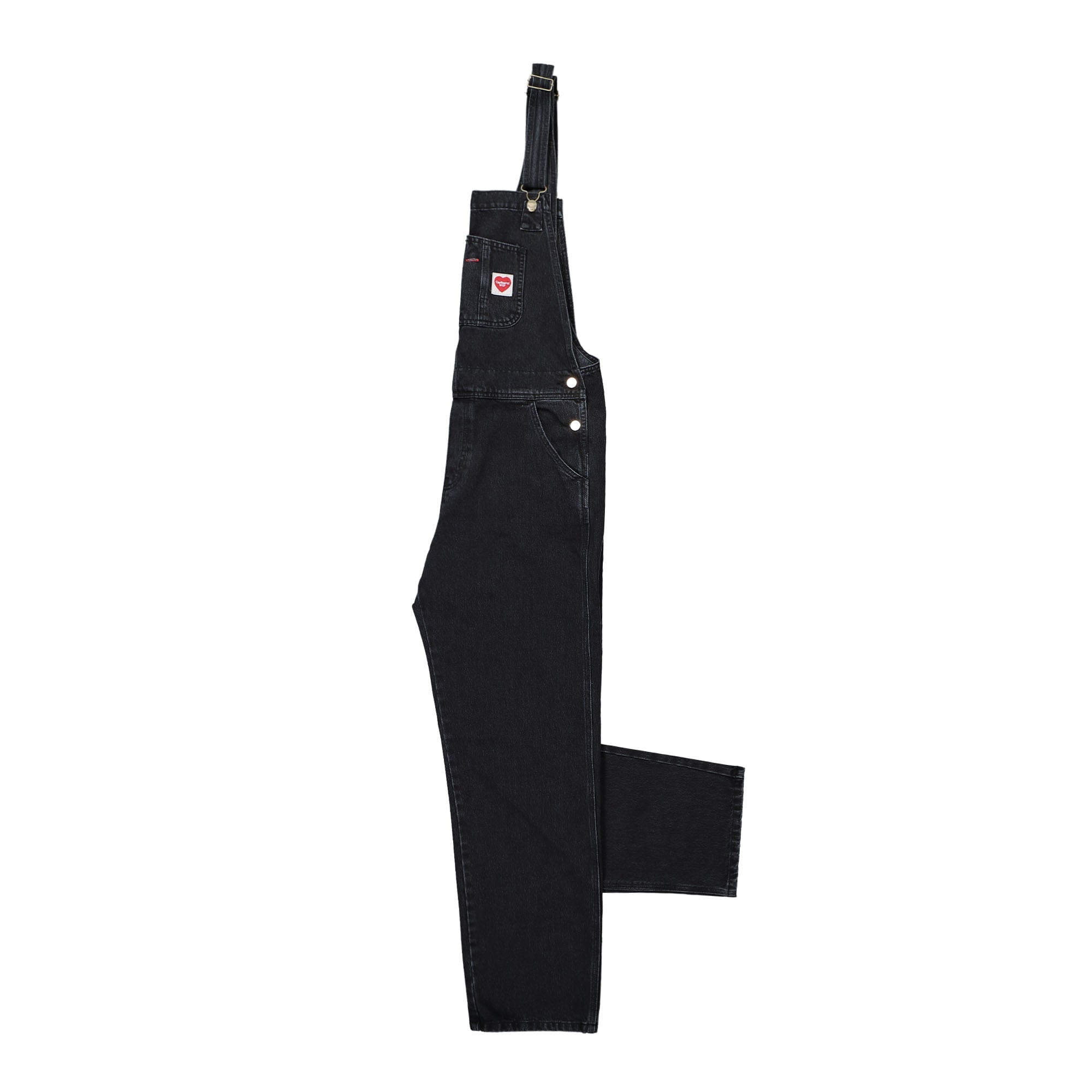 Carhartt WIP W Nash Overall Straight Black Stone Washed Overalls Close-up | Overkill