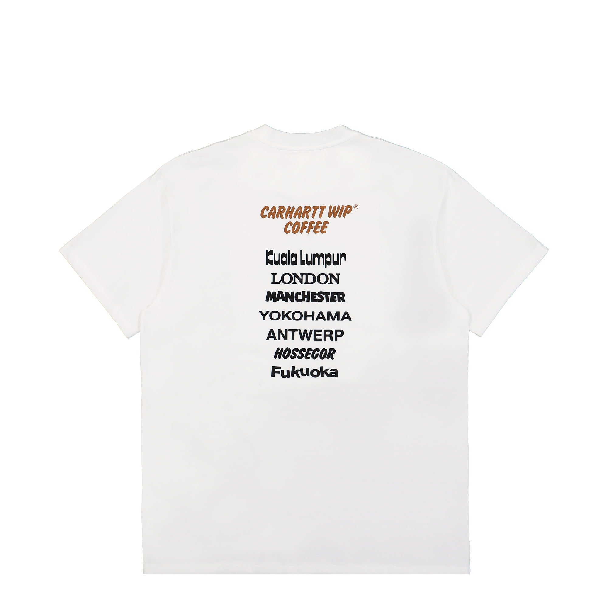 Carhartt WIP S/S Carhartt WIP Coffee T-Shirt White T-Shirts Close-up | Overkill