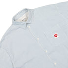 Carhartt WIP W L/S Terrell Shirt Terrell Stripe Wax / Bleach Longsleeves Close-up | Overkill