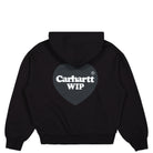 Carhartt WIP W Hooded Heart Sweat Black Hoodies Close-up | Overkill