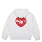 Carhartt WIP Hooded Heart Sweat Ash Heather Hoodies Close-up | Overkill