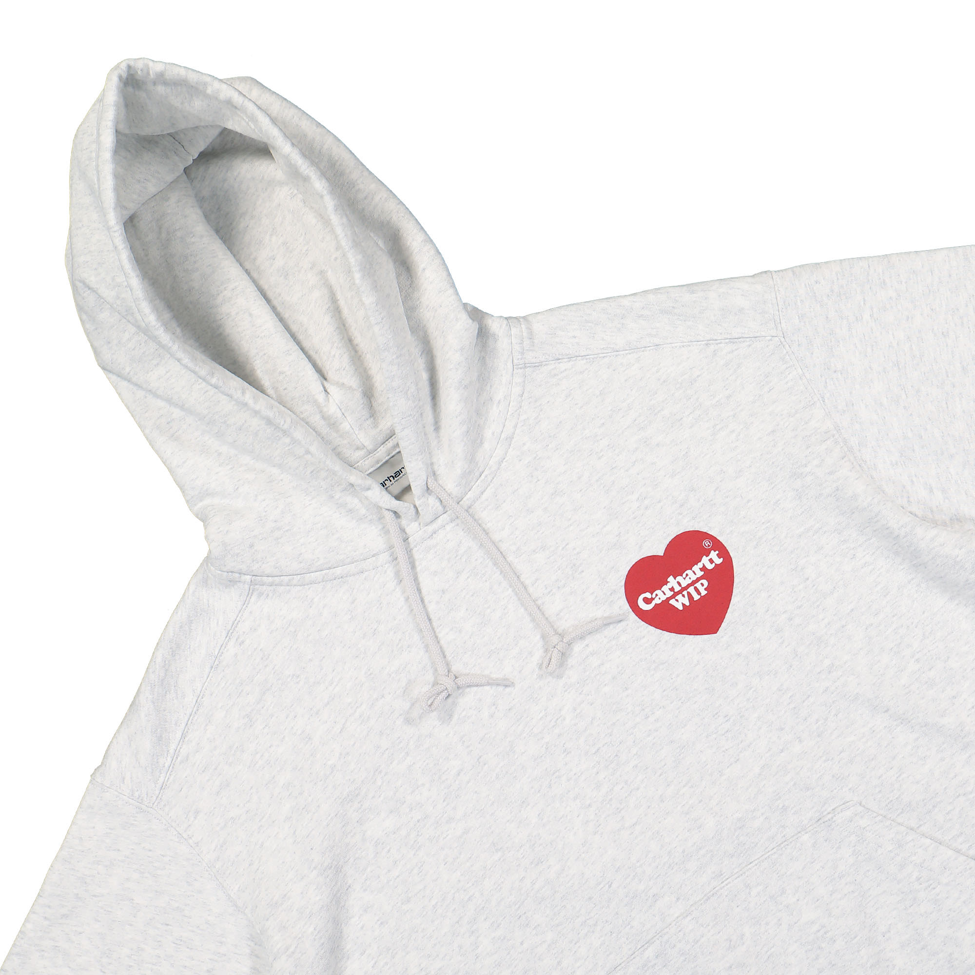 Carhartt WIP Hooded Heart Sweat Ash Heather Hoodies Material | Overkill