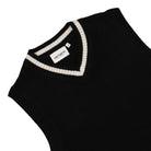 Carhartt WIP W Stanford Vest Sweater Black / Salt Sweater Vests Close-up | Overkill