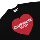 Carhartt WIP W Heart Sweater Black Sweatshirts Close-up | Overkill