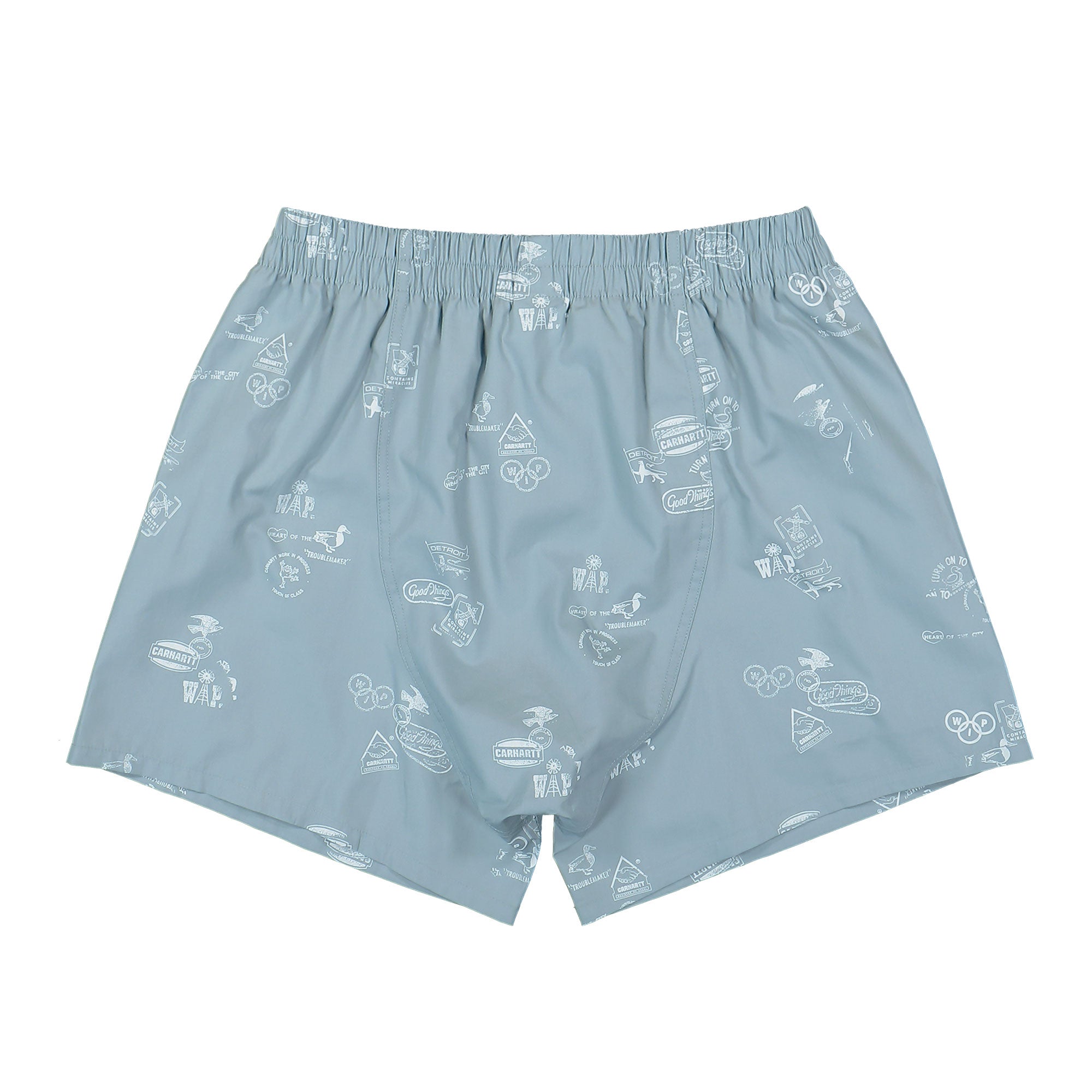 Carhartt WIP Cotton Boxer Stamp Print, Misty Sky Underwear Material | Overkill