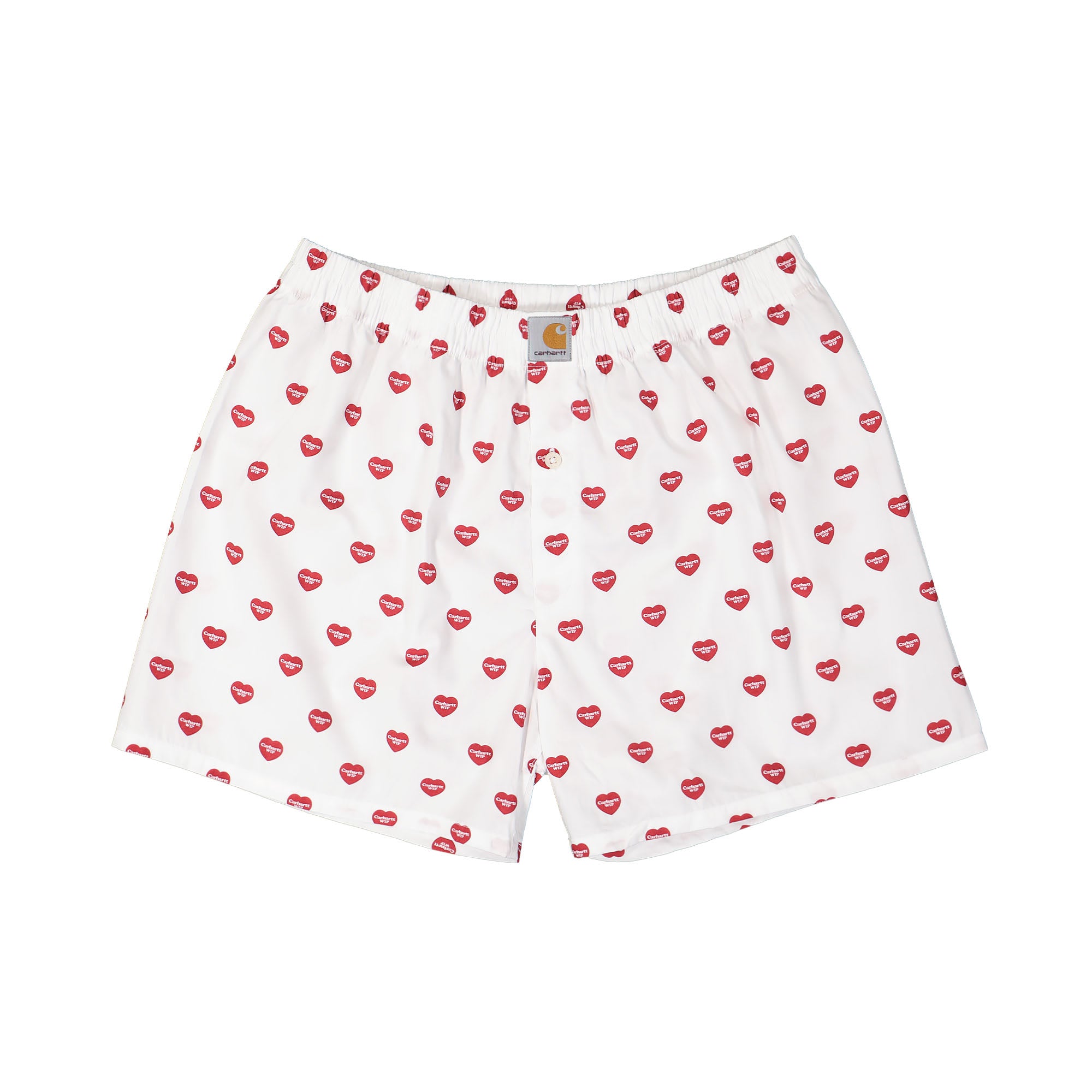 Carhartt WIP Cotton Boxer Heart Print, White Underwear I032355.1V8.XX.03 | Overkill