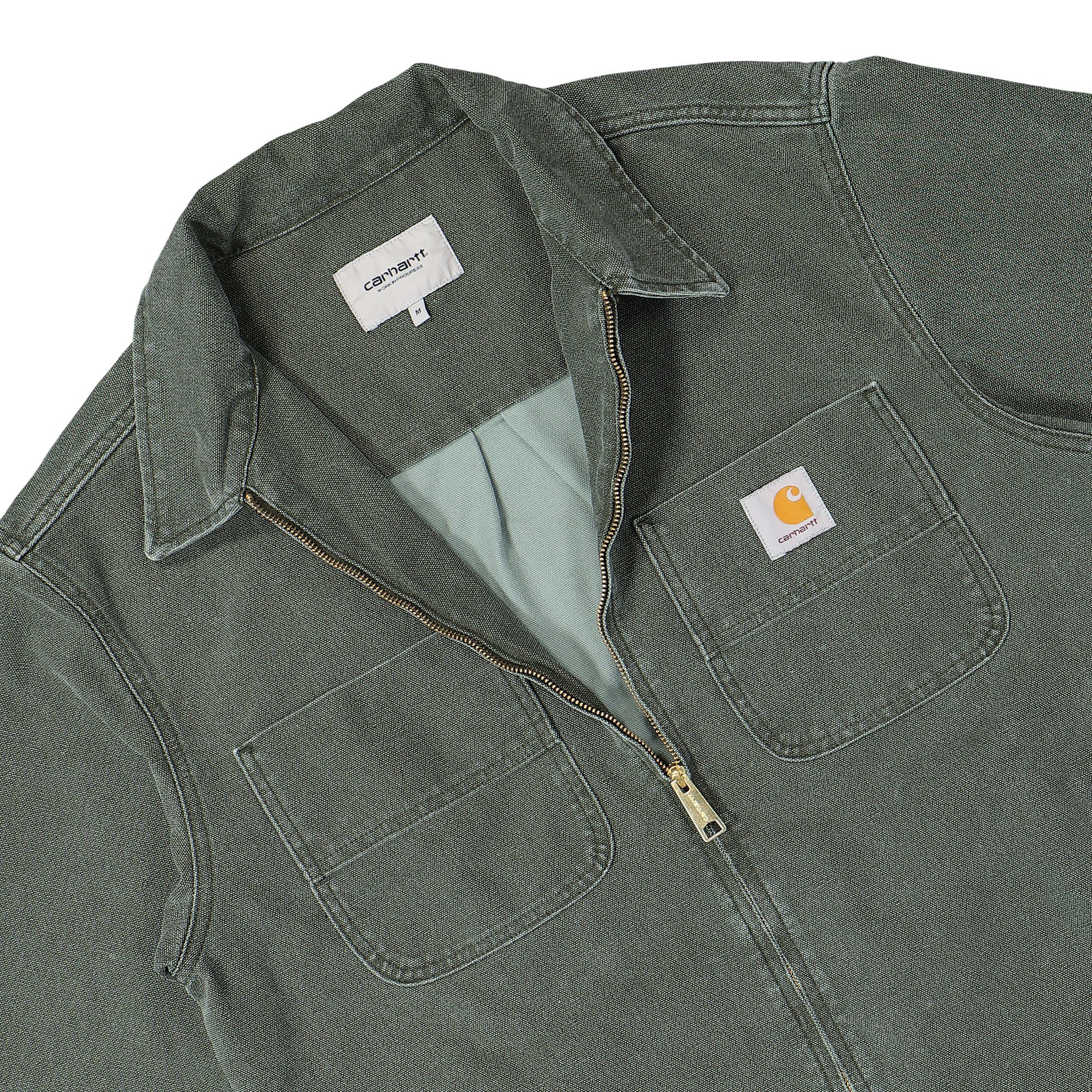 Carhartt WIP Garen Shirt Jacket Plant, Glassy Teal Jackets Close-up | Overkill
