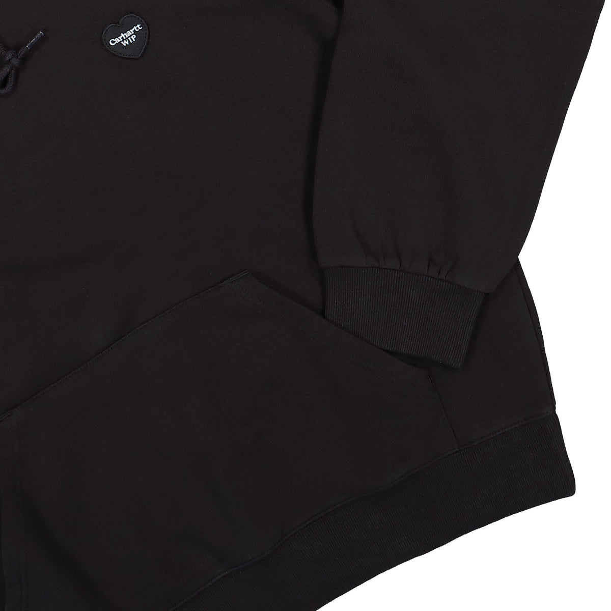 Carhartt WIP Hooded Heart Patch Sweat Black Hoodies Detailfoto | Overkill