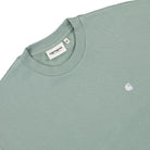 Carhartt WIP W Casey Sweatshirt Glassy Teal / Silver Sweatshirts Close-up | Overkill