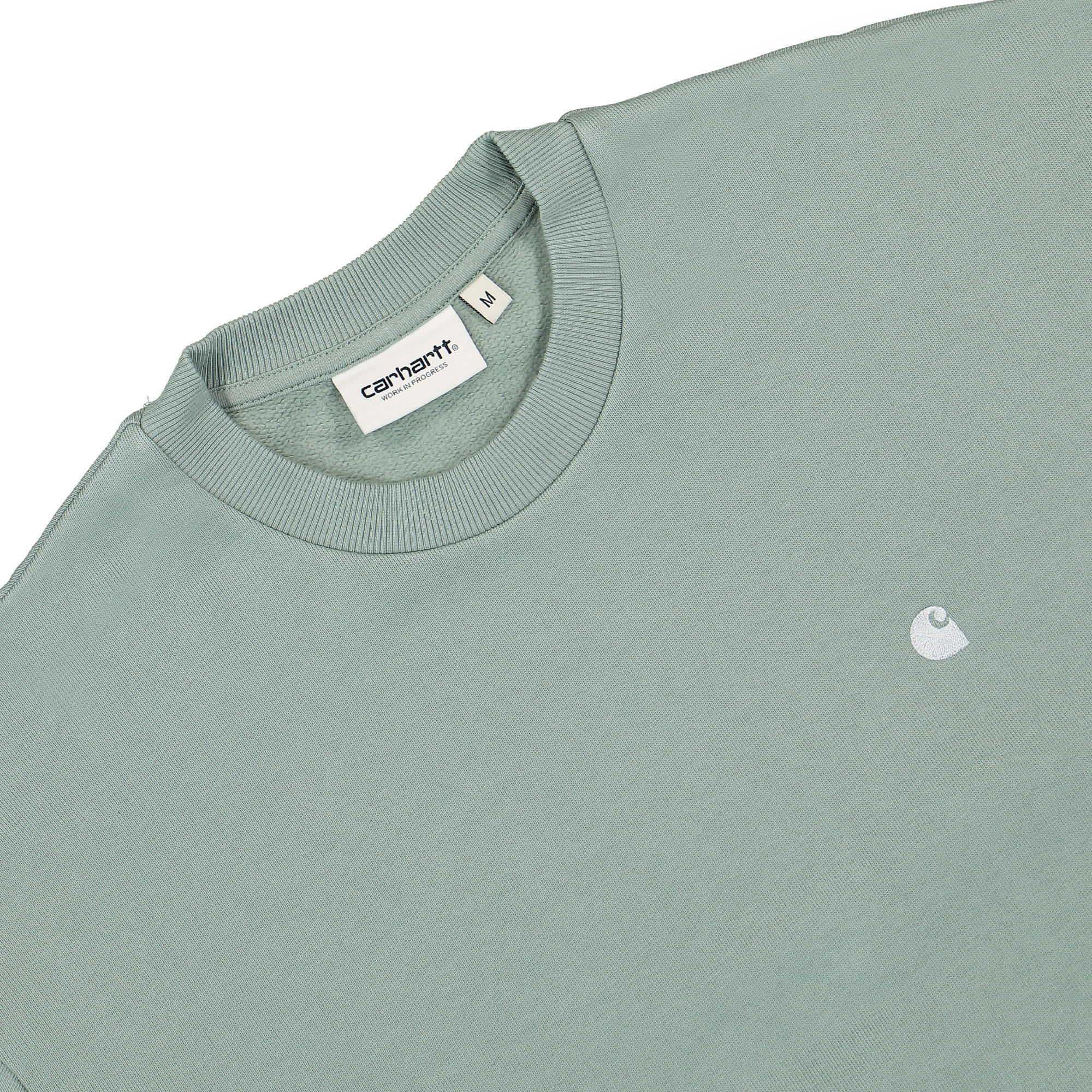 Carhartt WIP W Casey Sweatshirt Glassy Teal / Silver Sweatshirts Close-up | Overkill