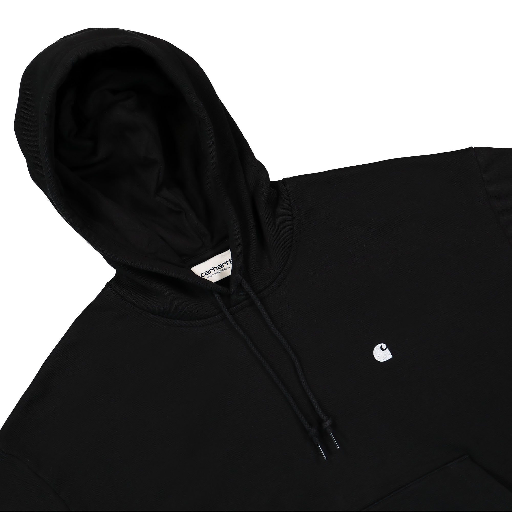 Carhartt WIP W Hooded Casey Sweatshirt Black / Silver Sweatshirts Close-up | Overkill
