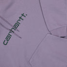 Carhartt WIP W Hooded Carhartt Sweatshirt Glassy Purple / Discovery Green Sweatshirts Detailfoto | Overkill
