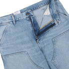 Carhartt WIP Double Knee Pant Blue Heavy Worn Bleach Jeans I032699.01.WU.32 Detail View 1 | Overkill
