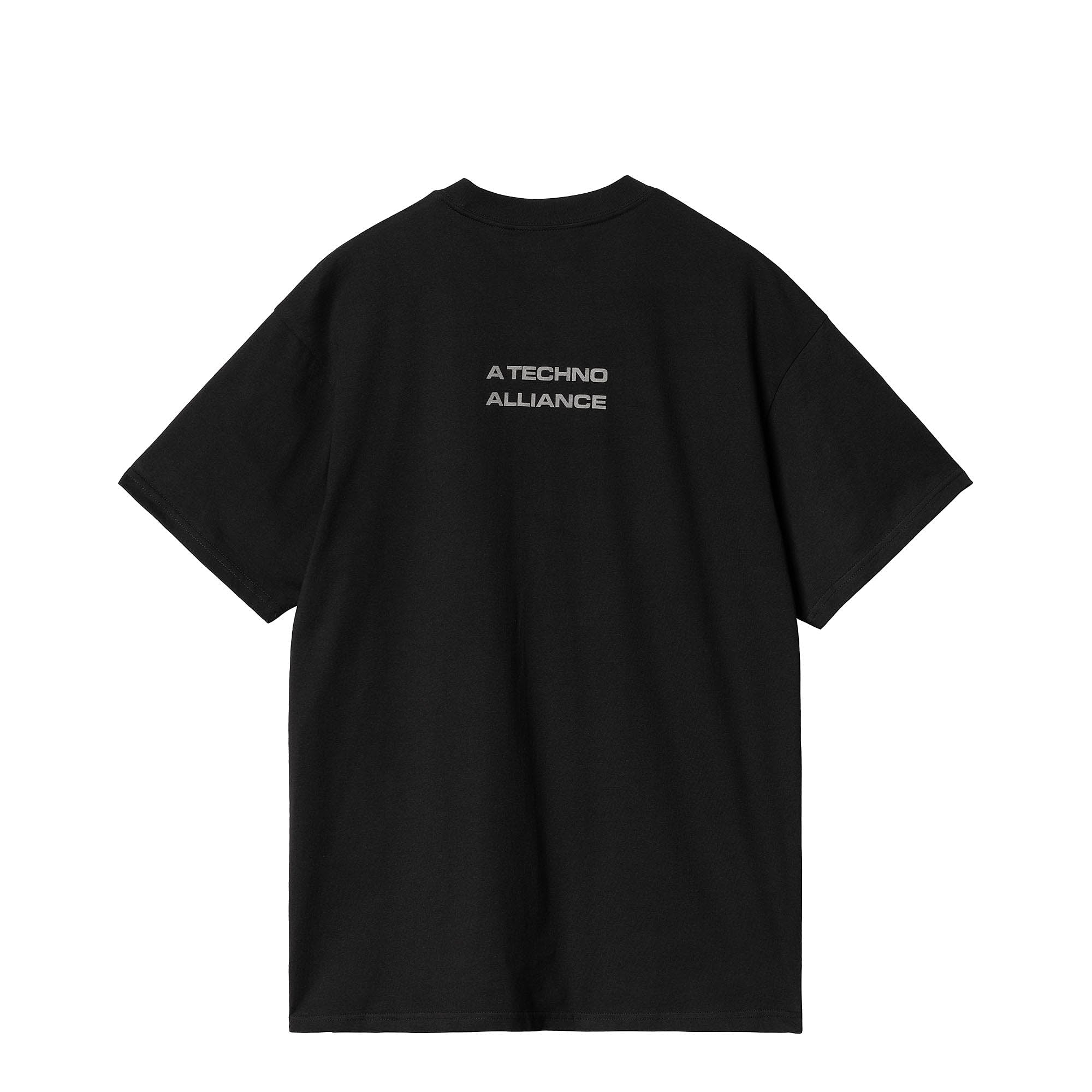 Carhartt WIP Techno Alliance S/S T-Shirt Black / Dark Grey Reflective T-Shirts Material | Overkill