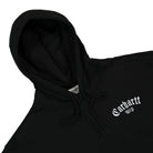 Carhartt WIP Hooded Onyx Script Sweat Black / White Hoodies Close-up | Overkill
