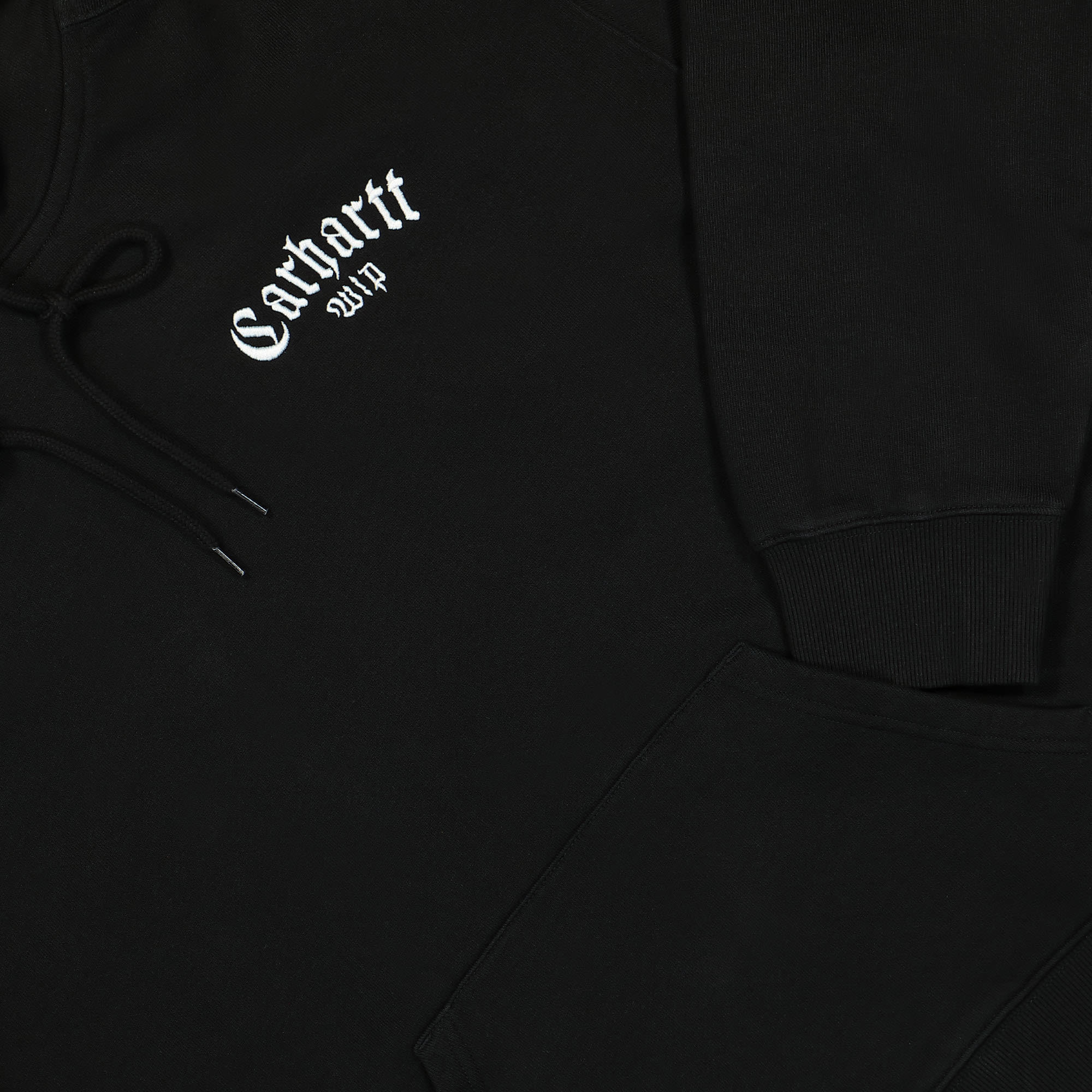 Carhartt WIP Hooded Onyx Script Sweat Black / White Hoodies Detailfoto | Overkill