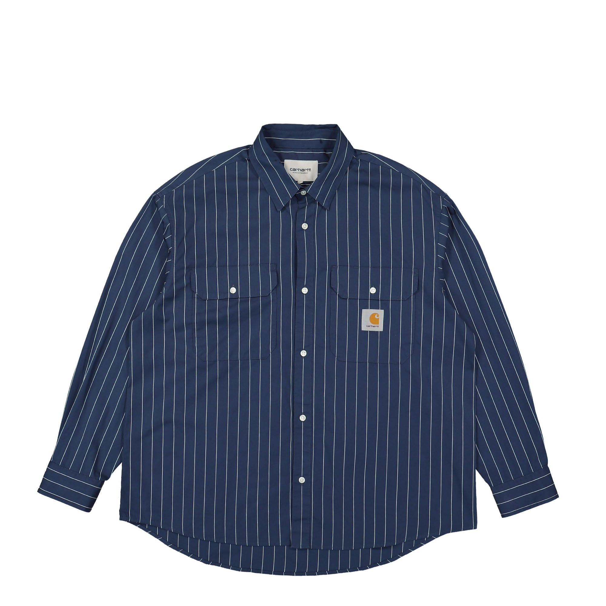 Carhartt WIP L/S Orlean Shirt Orlean Stripe Blue / White Shirts I032902.1XY.XX.03 | Overkill