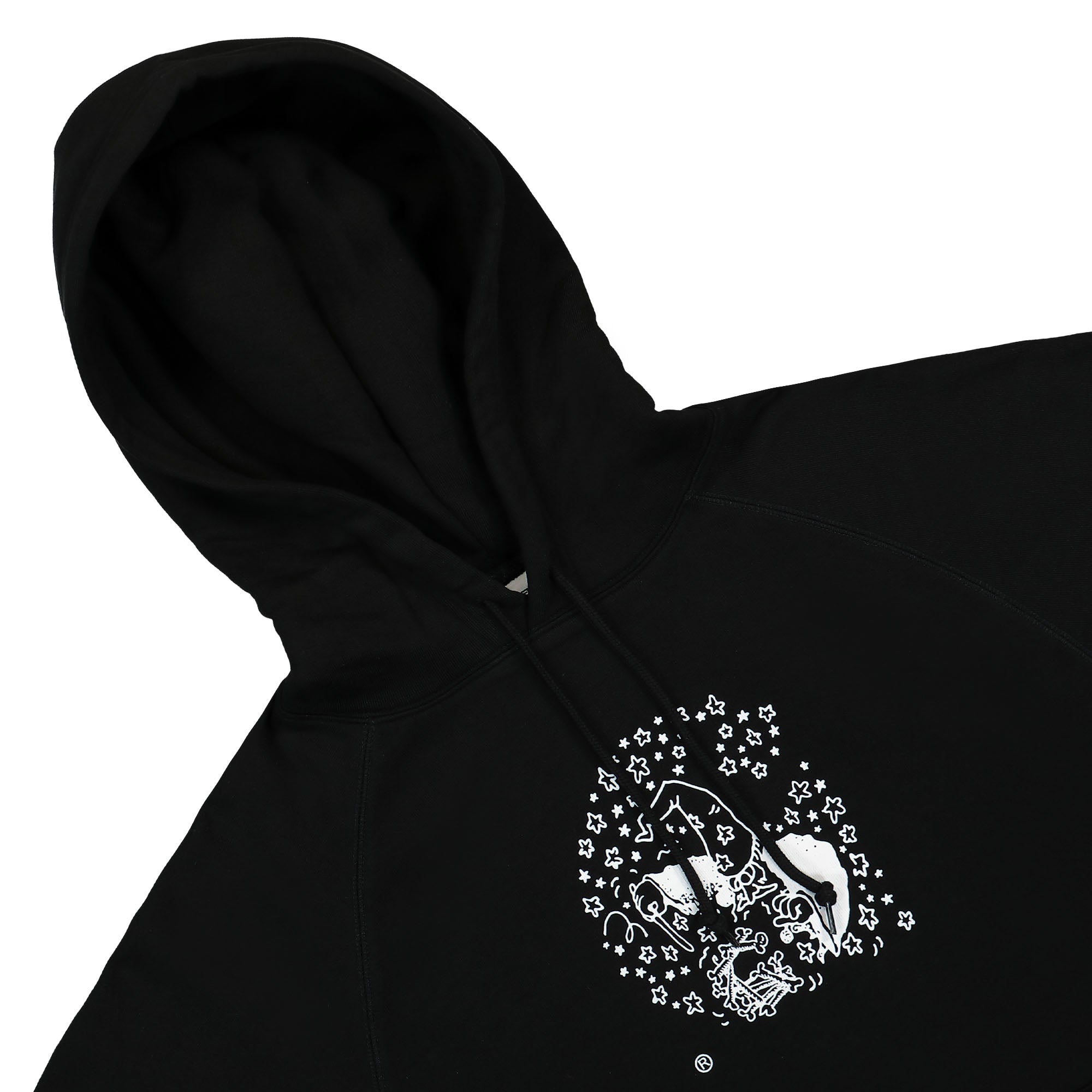 Carhartt WIP Hooded Hocus Pocus Sweat Black / White Hoodies Close-up | Overkill