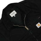 Carhartt WIP Detroit Jacket Dearborn Black / Black Aged Canvas Jackets Close-up | Overkill
