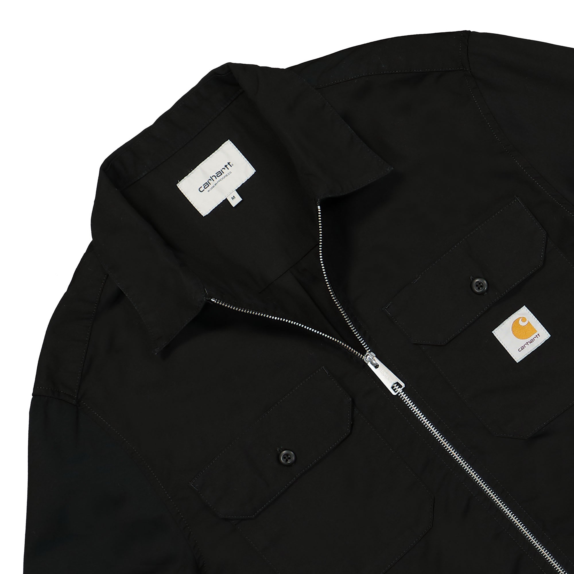 Carhartt WIP L/S Craft Zip Shirt Black Jackets Close-up | Overkill