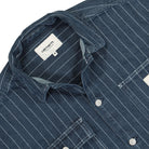 Carhartt WIP W Orlean Shirt Jac Orlean Stripe, Blue / White Shirts Close-up | Overkill