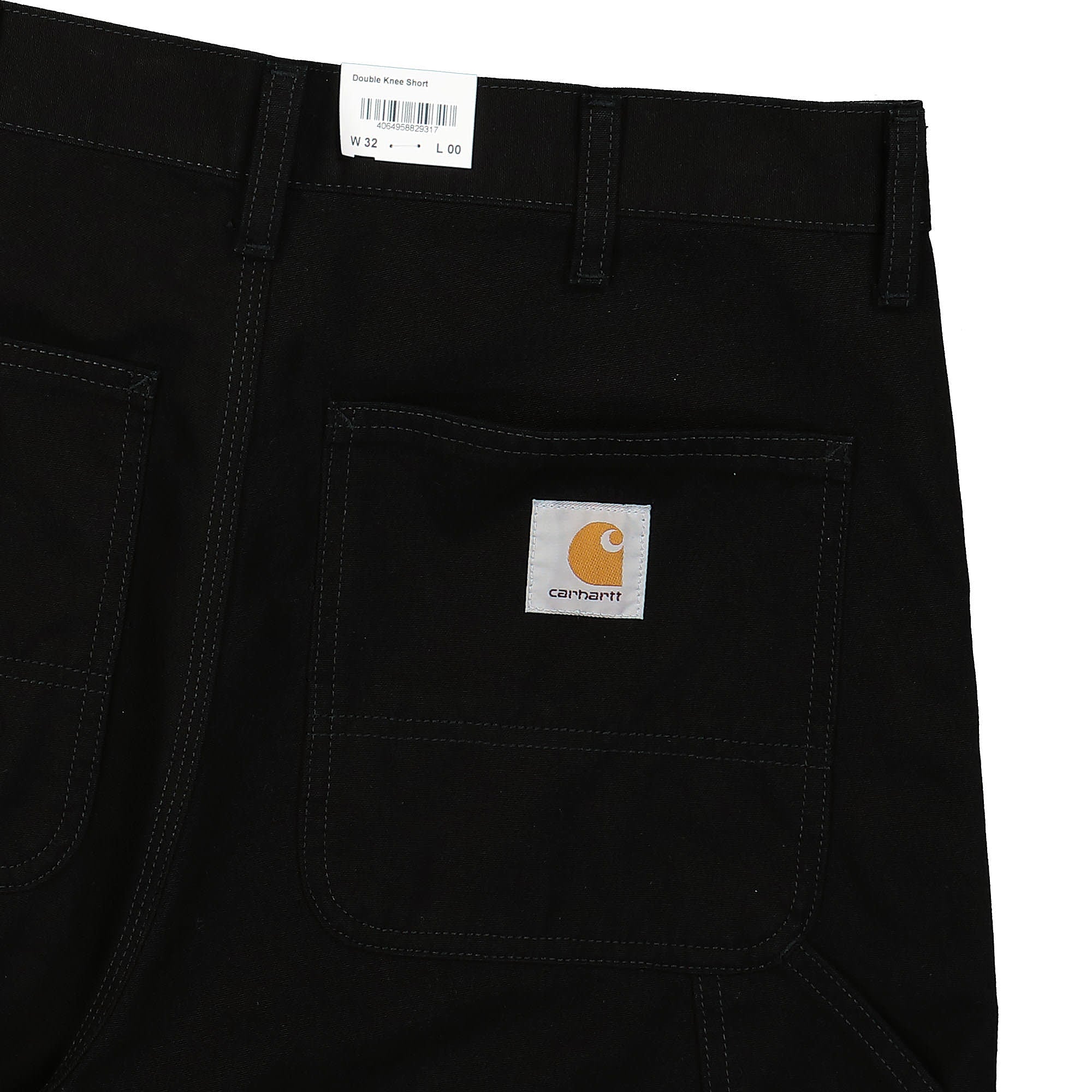 Carhartt WIP Double Knee Short Marshall Black Rinsed Shorts Detail view 1 | Overkill
