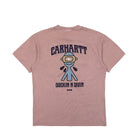 Carhartt WIP S/S Duckin' T-Shirt Glassy Pink Garment Dyed T-Shirts Close-up | Overkill