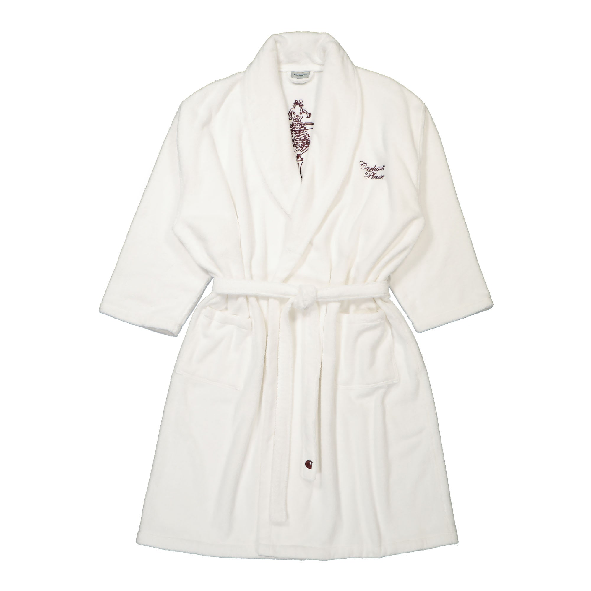 Carhartt WIP Please Bathrobe White / Bordeaux Other Home Accessories I033184.20L.XX.06 | Overkill