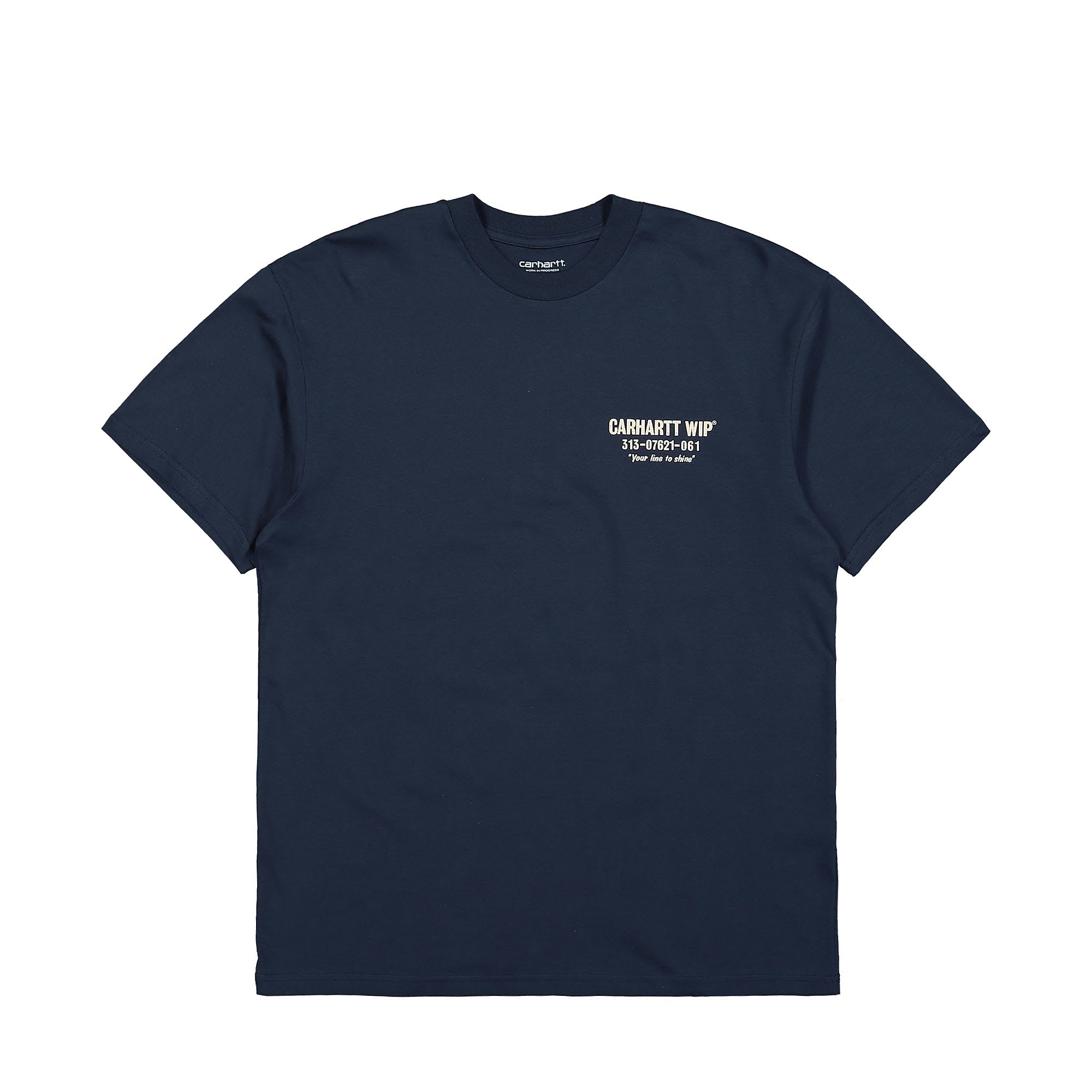 Carhartt WIP S/S Less Troubles T-Shirt Blue / Wax T-Shirts I033187.28J.XX | Overkill