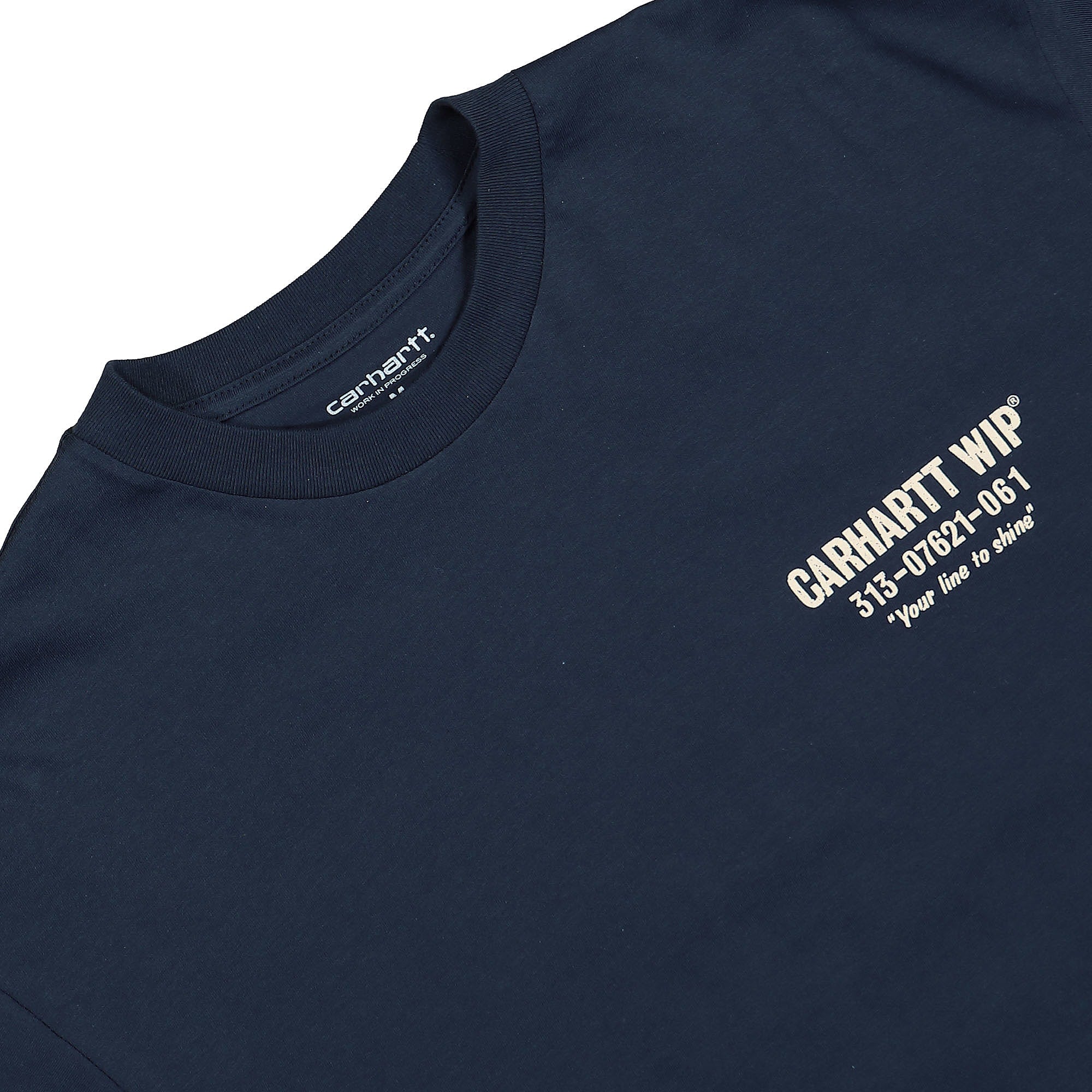Carhartt WIP S/S Less Troubles T-Shirt Blue / Wax T-Shirts Material | Overkill