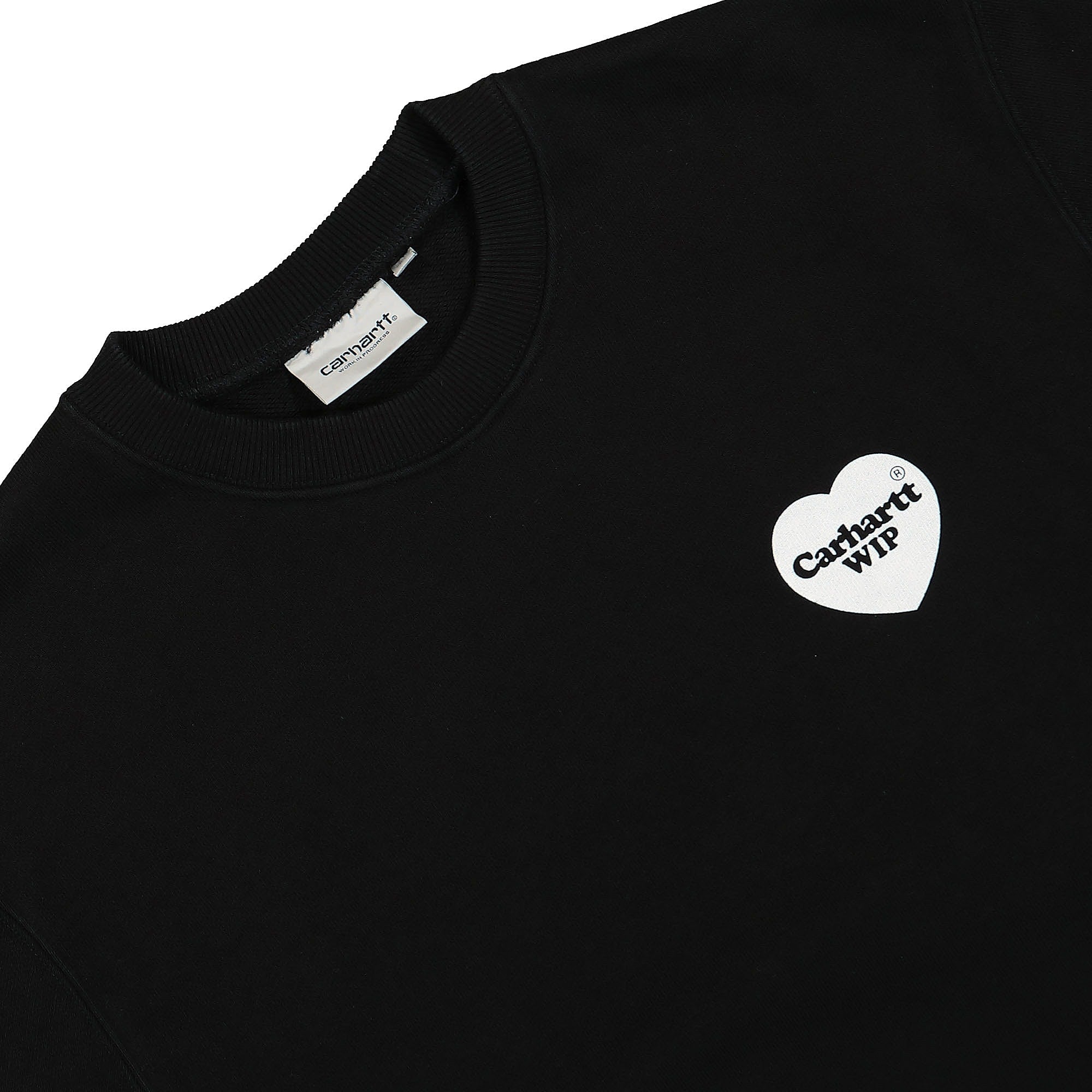 Carhartt WIP Heart Bandana Sweat Black / White Stone Washed Sweatshirts Material | Overkill