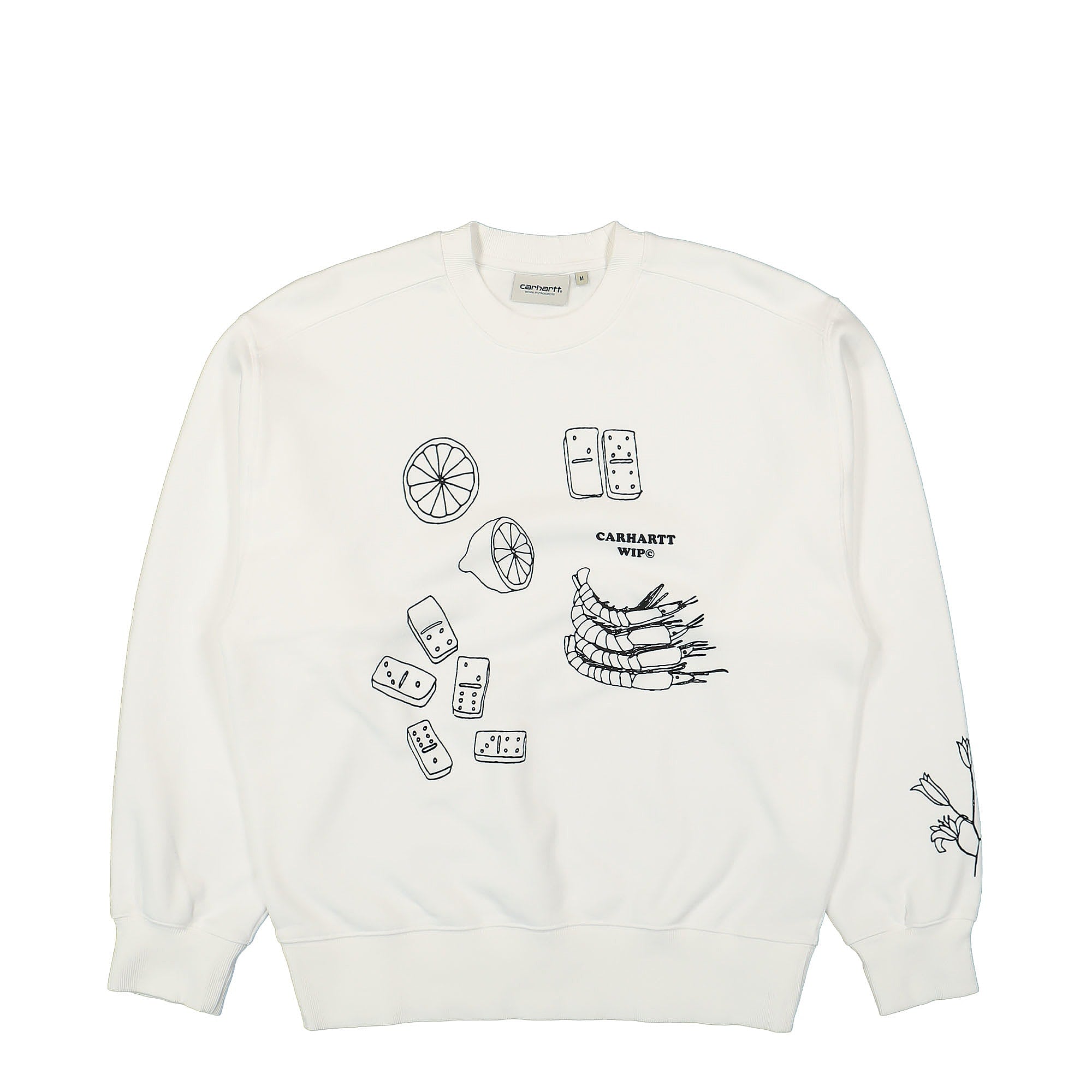 Carhartt WIP W Isis Maria Lunch Sweatshirt White / Black Sweatshirts I033252.00A.XX | Overkill