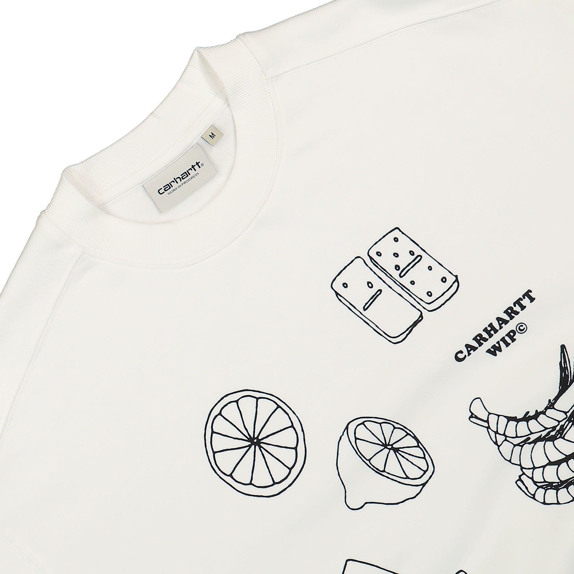 Carhartt WIP W Isis Maria Lunch Sweatshirt White / Black Sweatshirts Material | Overkill