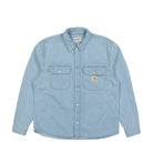 Carhartt WIP Harvey Shirt Jacket Olympia Blue Stone Bleached Jackets I033346.01.12 | Overkill